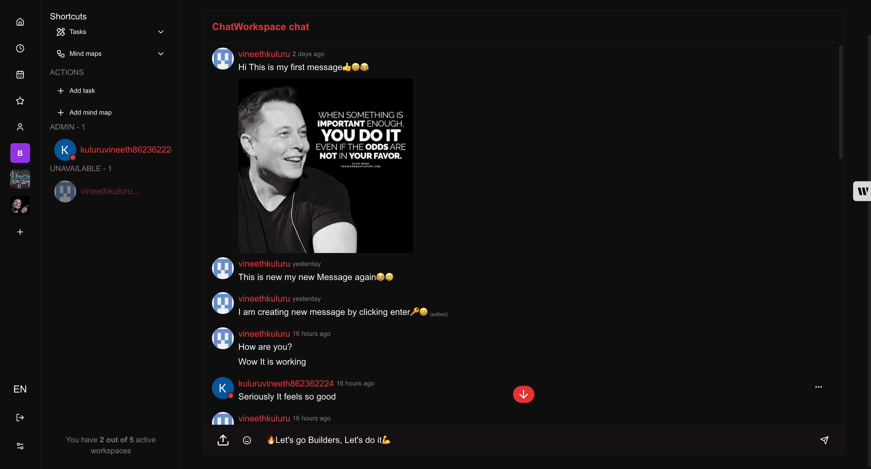 Task Content editor options page - dark theme